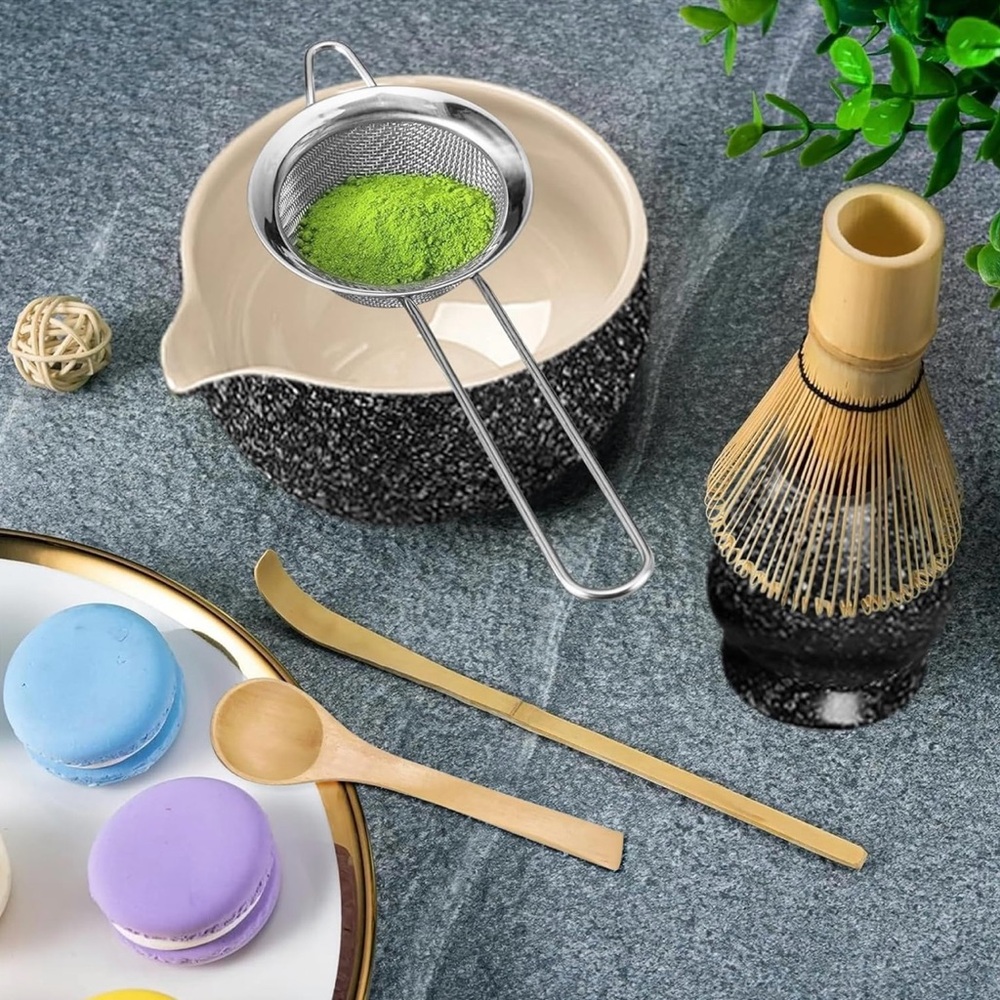 Japanese Ceramic Matcha Bowl Set with Bamboo Whisk & Spoon – NWT